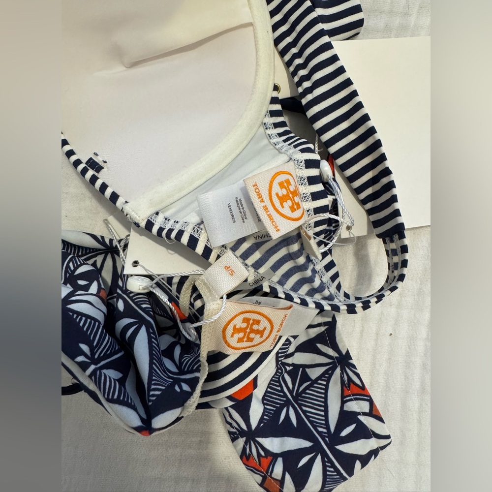 Tory Burch Navy and White Striped Bikini Set—Three Different Tops NWT - Picture 3 of 5